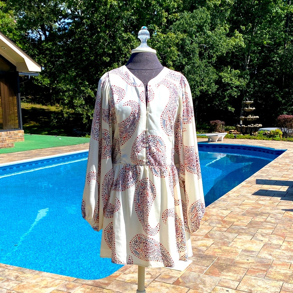 Paisley Print Tunic Top or Dress